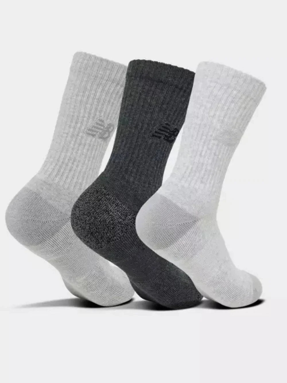 New Balance Active Lifestyle Striped Crew Socks (3-Pack) - Multicolor LAS35203